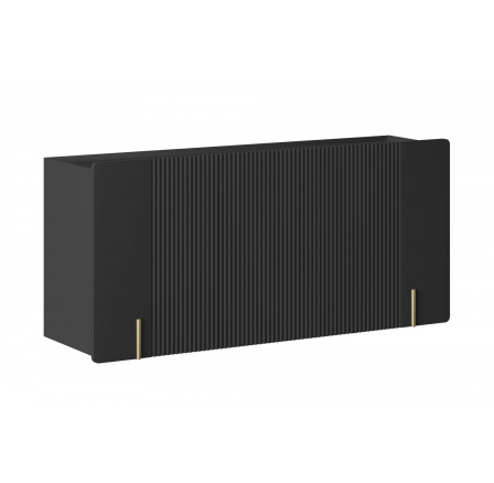 MALMI Komoda 150 3D - černá / zlatá / závěsná