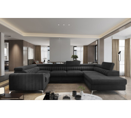 Rohová sedací souprava ve tvaru U LOUIS, Louis Velvetmat 6 Pravá