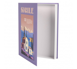 Krabička kniha Sicile fialová