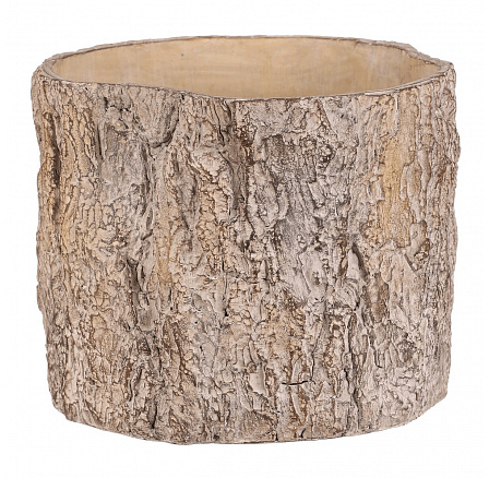 Obal betonový - imitace dřevěné kůry, vel. L, hnědý