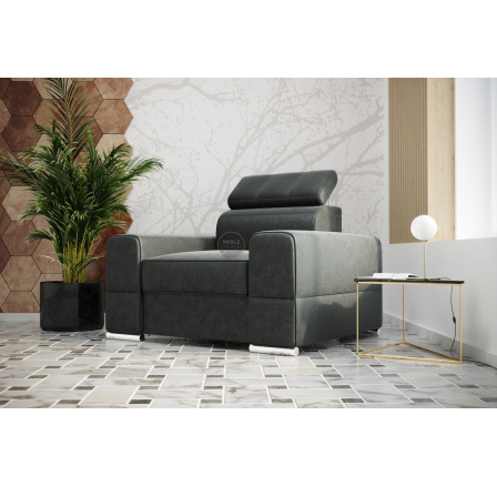 Křeslo ROYAL 114 cm - šedá