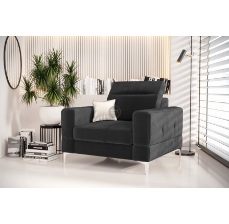 Křeslo čalouněné MALIBU 104 cm - šedá