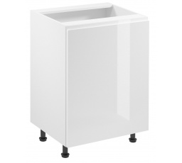 Kuchyňská dolní skřínka - ASPEN D60 Pravá, Bílá/Bílý lesk