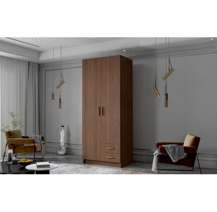 Skříň Arya I 80 - ořech/zlaté úchytky