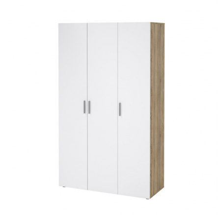 Šatní skříň Pedro 530, dub sonoma/bílý lesk