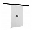 Dveře posuvné nástěnné dvoukřídlé TOPPO 140 White+Black
