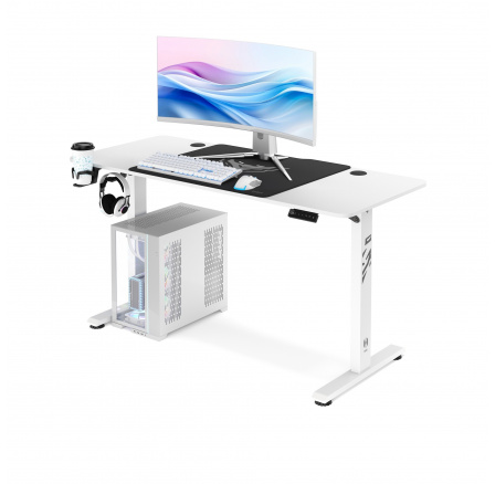 Herní stůl 140 cm s nastavitelnou výškou  X-TENSIO 1400 bílý