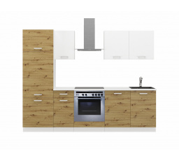 Kuchyňská linka TONI 260 cm, Dub Artisan/Bílá