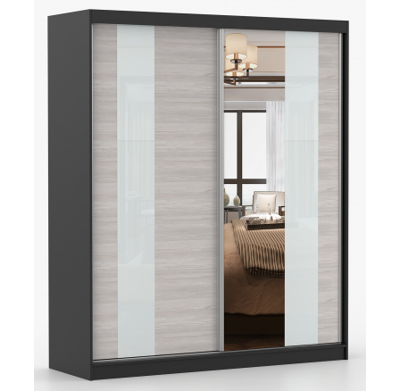 Šatní skříň MULTI 32 - 183 cm, Černá/Kathult