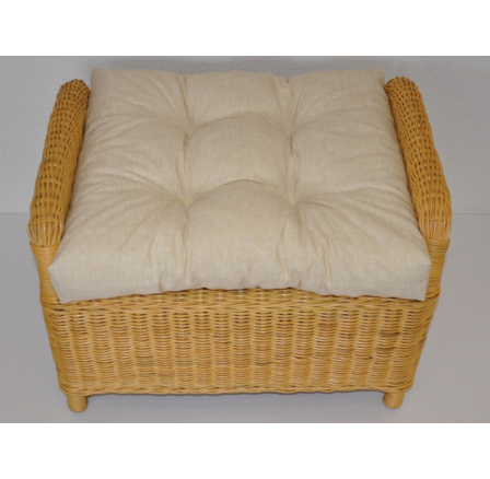 Polstr na ratanovou taburetku Ear - látka světle béžový melír