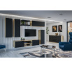 Závěsná TV skříňka Loftia Mini 160 cm - artisan / černý mat