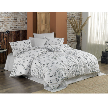 Bavlněný povlak na polštář Butterfly white 50x50