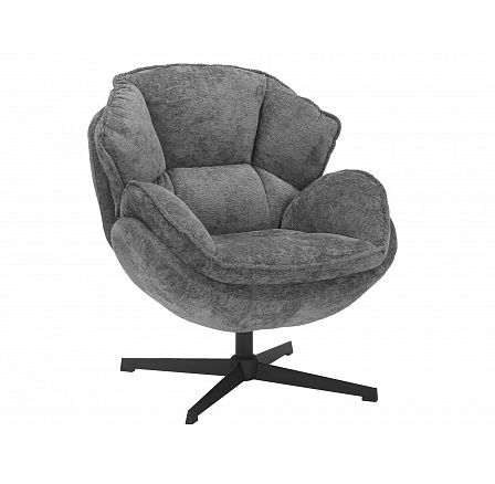 Otočné křeslo BETTY, Šedá 240/Černá