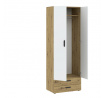 Šatní skříň s podstavcem BASIC 2D2S, Dub Artisan/Bílá