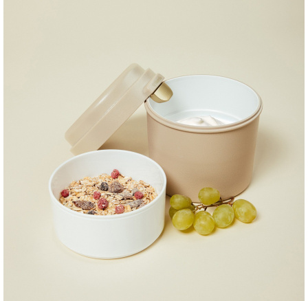 Lunchbox TORRONE kulatý béžový 13x11,5 cm 750144 Lunchbox TORRONE kulatý béžový 13x11,5 cm 750144