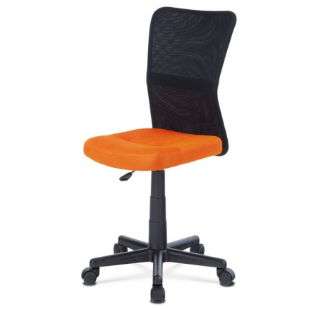 Dětská židle, výškově nastavitelná, oranžová síťovina, KA-2325 ORA