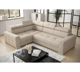 Rohová sedací souprava s funkcí spaní MARGO II 270X197 - levá, béžová