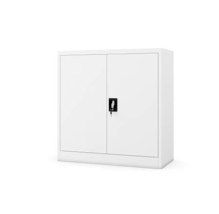 Kovová skříňka s policemi BEATA, 900 x 930 x 400 mm, bílá