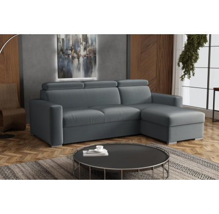 Sedací souprava Petrit pravá Paros tmavě šedá