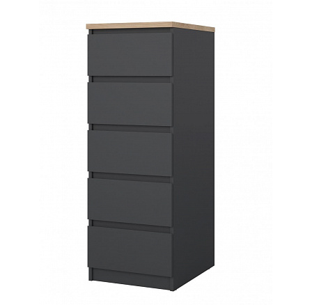 Komoda Simplicity 233 šedá/jackson hickory Komoda Simplicity 233 šedá/jackson hickory