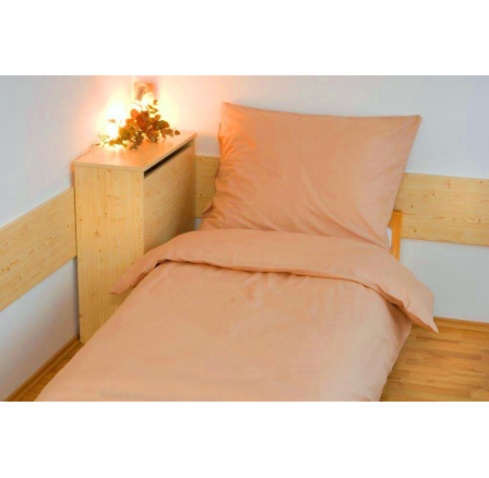 Povlečení bavlna UNI 140x200, 70x90cm Meruňková