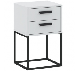 Noční stolek CADRO 2S 40 NR9, Bílá/Černá