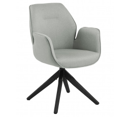 Otočné křeslo Aura světle šedé / černé s automatickým návratem