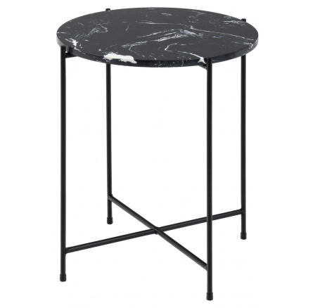 Konferenční stolek Avila vysoký černý mramor