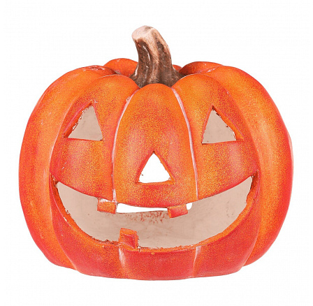 Dýně kulatá s obličejem - magnesium, svícen, velká, oranžová