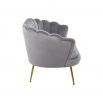Sofa SF1-FXJG sametová šedá , nohy zlaté