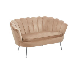 Sofa SF1-FXJG sametová cappuccino , nohy stříbrné