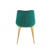 Židle velvet zelená / zlaté nohy J262-1