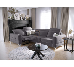 Rohová sedací souprava MALIBU , relax s funkcí spaní 185x250 cm - volitelný odstín , levá