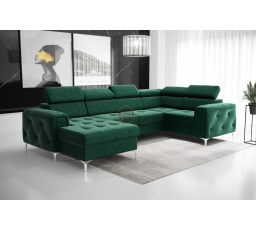 Rohová sedací souprava ORION MAX III s funkcí spaní 165x320x185 cm - zelená , pravá
