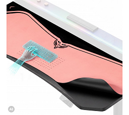 Velká herní podložka na stůl, růžová, 160x60 cm: Diablo X-Forge Akira Pink