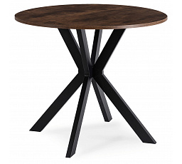 Stůl LAUREN 90 cm Dub Rustikální/Černý