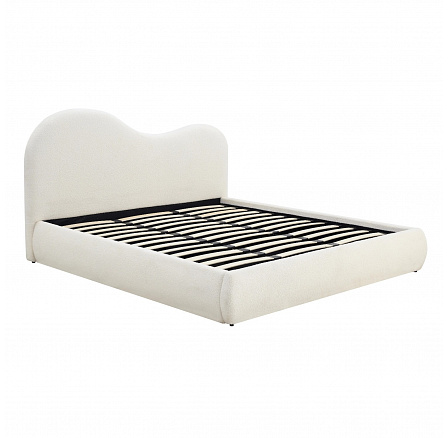 Postel 180x200 TALINN s Úložným Prostorem Krémové Boucle Postel 180x200 TALINN s Úložným Prostorem Krémové Boucle