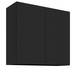 Horní skřínka SIENA - 80 G-72 2F, Černá mat/Černá mat