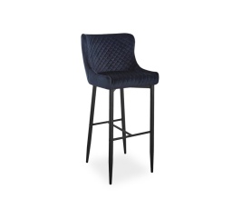 Barová židle COLIN B VELVET H-1, černá