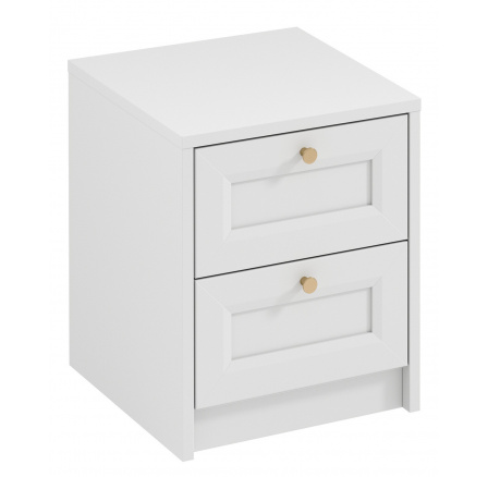 Noční stolek REL SN, Bílá/Zlatá Noční stolek REL SN, Bílá/Zlatá