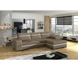 Rohová sedací souprava Funny P sv.hnědá/EKO bílá