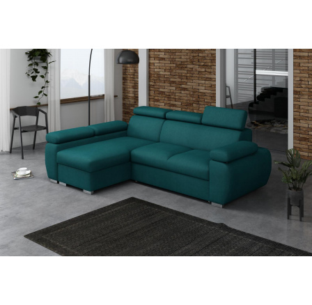 Rohová sedací souprava Bodie levá tyrkysová Rohová sedací souprava Bodie levá tyrkysová