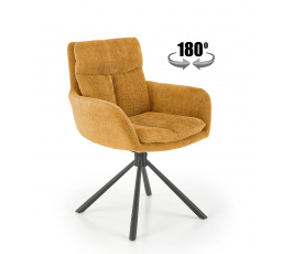 Jídelní otočná židle K495, Hořčicová/Černá