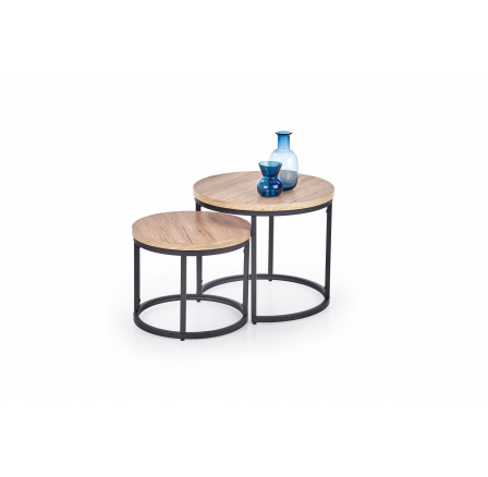 Konferenční stůl OREO sada, dub san remo/černá Konferenční stůl OREO sada, dub san remo/černá