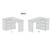 Psací stůl BEGA, Bílá UNI