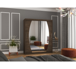 Posuvná skříň se zrcadlem BALTIMORE 180 Choco+Choco