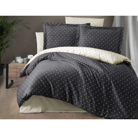 Saténový povlak na polštář Serena antracit 40x40