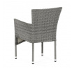 Zahradní židle, kov, polyratan, šedá, AZC-S2118 GREY