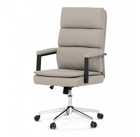 Kancelářské křeslo, houpací mechanismus, béžová ekokůže, KA-D8104 SIL