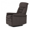 Polohovací křeslo, elektrické zabudované ovládání, hnědá, látka, TV-925 BR2